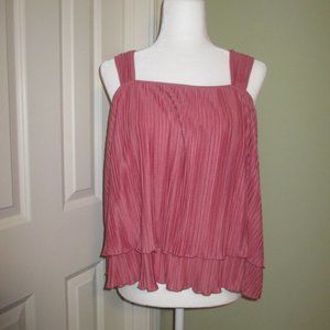 NWT Express Pleated Pink Tank Large